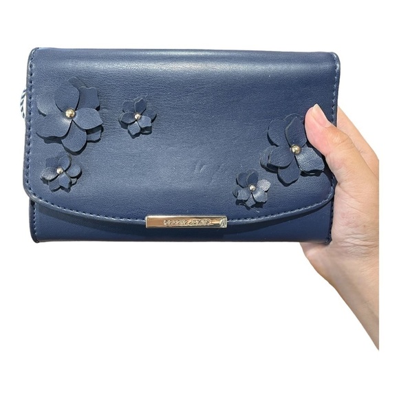 draper James navy daisy handbag purse clutch without strap - Picture 1 of 7